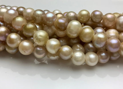 7-8mm 8-9mm Large Hole Potato Natural Seaweed Freshwater Pearl Beads Hole Size 2.2 mm Genuine Natural Freshwater Pearls #198