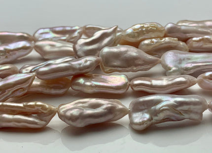 8-10x15-25mm AA Very Rare Natural Baby Soft Pink Biwa Stick Freshwater Pearl Genuine High Luster Keshi Biwa Beads 18-28 Pieces #P1490