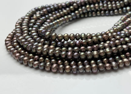 5-5.5 mm AA Metallic Brown Color Potato Freshwater Pearl Beads Genuine Cultured Freshwater Pearl Beads Brown Potato Pearls 95 Pieces #P1529