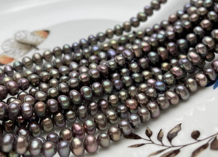 5-5.5 mm AA Metallic Brown Color Potato Freshwater Pearl Beads Genuine Cultured Freshwater Pearl Beads Brown Potato Pearls 95 Pieces #P1529