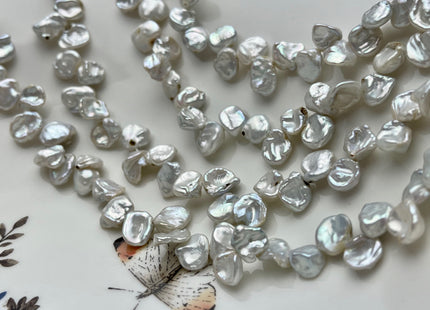7x8-9 mm B Grade Natural White Top Drilled Keshi Freshwater Pearl Beads Rare Dancing Keshi Genuine Pearl Beads 70 Pieces #P1539