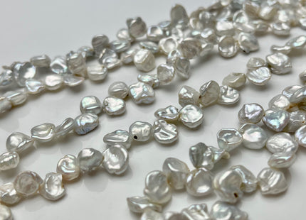 7x8-9 mm B Grade Natural White Top Drilled Keshi Freshwater Pearl Beads Rare Dancing Keshi Genuine Pearl Beads 70 Pieces #P1539