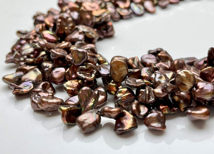 8x9-10 mm AAA Chocolate Brown Keshi Freshwater Pearls Top Drilled Keshi Pearl Beads Rare Brown Genuine Keishi Freshwater Pearls #P1546
