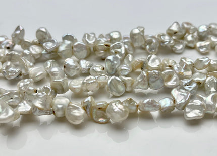 7x9 mm Natural White Mixed Keshi Freshwater Pearl Beads Rare Top Drilled Genuine Keishi Freshwater Pearls Grade C #P1559