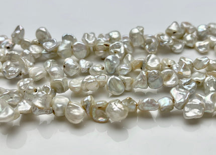 7x9 mm Natural White Mixed Keshi Freshwater Pearl Beads Rare Top Drilled Genuine Keishi Freshwater Pearls Grade C #P1559