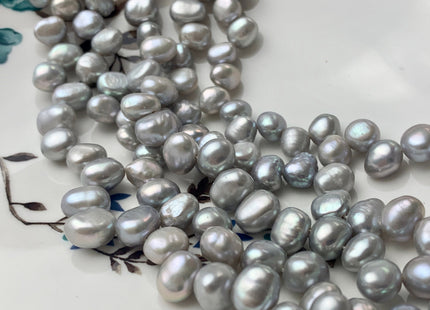 7-8 mm AA Grey Color Top Drilled Freshwater Nugget Pearls, Genuine Natural Color Nugget Pearls #1318