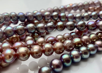 8-10 mm AAA Very Rare Natural Ultra Dark Mauve Pink Baroque Edison Pearl Genuine Top Quality Natural Purple Edison Pearl 43 Pieces #P1443