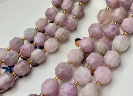 9x10mm 10x11mm AAA Half Strand Faceted Energy Prism Cut Kunzite Gemstone Genuine Double Terminated Points Natural Lavender Purple Bead #3604