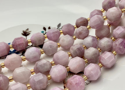 9x10mm 10x11mm AAA Half Strand Faceted Energy Prism Cut Kunzite Gemstone Genuine Double Terminated Points Natural Lavender Purple Bead #3604