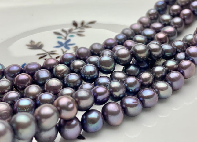 6-7mm AA Potato Freshwater Pearl Beads Grayish Purple Color Genuine Cultured High Luster Potato Freshwater Pearl Beads 63 Pieces #P1567