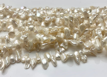 4x7 OR 5x8 OR 6x10-12 mm Natural White Keshi Freshwater Pearl Beads Top Drilled Genuine Natural White Dancing Small Keshi Pearls #P1448