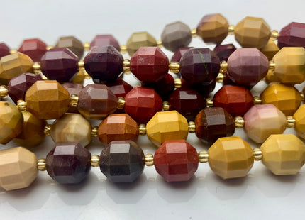 9x10mm Half Strand Faceted Energy Prism Cut Mookaite Gemstone Genuine Double Terminated Points Yellow Red Brown Jasper Beads 16 Pieces #3626