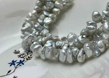 10-12 mm Natural White Freshwater Keshi Nugget Pearl Beads Genuine Natural White Freshwater Top Or Center Drilled Keshi Pearl B Grade #P1585