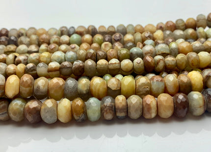 6mm 8mm 9mm Natural AAA Yellow Jasper Beads Faceted Rondelle Quality Yellow Brown Green Jasper Beads 8 inches Strand #3739