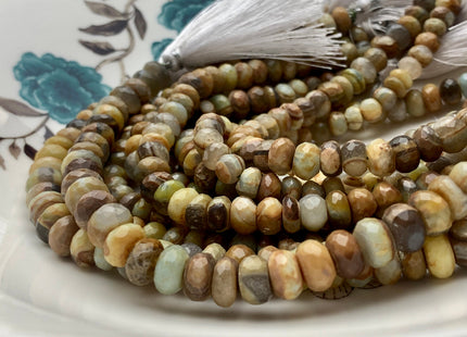 6mm 8mm 9mm Natural AAA Yellow Jasper Beads Faceted Rondelle Quality Yellow Brown Green Jasper Beads 8 inches Strand #3739