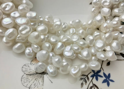 7-9x9-12mm AAA Natural White Top Drilled Keshi Nugget Freshwater Pearl Genuine Dancing White High Luster Keshi Pearl Beads #P1468