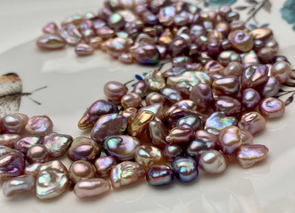 5 Piece AA 5-10 mm High Luster Undrilled Natural Mauve Pink Freshwater Keshi Pearl Beads Genuine Natural Very Rare Keshi Pearls #P1487-A