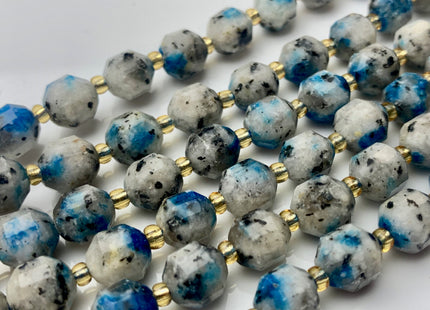 7x8mm 9x10mm Half Strand Faceted Energy Prism Cut K2 Jasper Gemstone Genuine Double Terminated Points Natural Granite K2 Jasper Beads #3663