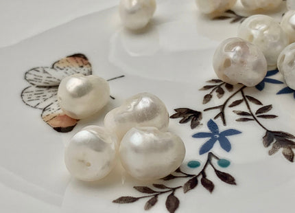 One Piece 10-11x12-15mm Hand Carved Skull Freshwater Pearl Beads Genuine Natural White Top Half Drilled Pearl For DIY Earring Pendant #P1495