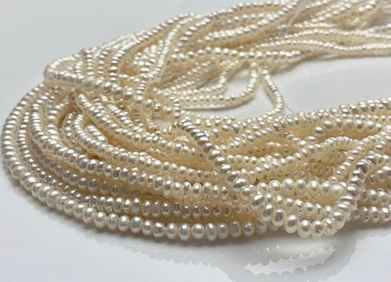 1x2.5-3 mm AA Natural White Potato Button Seed Freshwater Pearl Beads Natural White Pearls Natural Genuine Freshwater Small Tiny Pearl #79