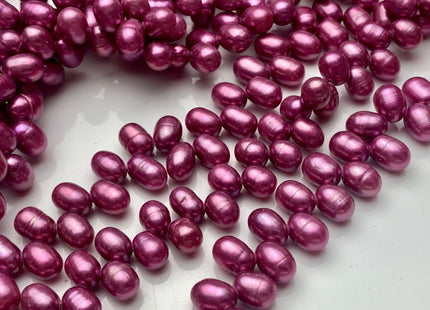 5x6-7mm Top Drilled Purple Color Rice/Oval Freshwater Pearl Beads Genuine Dancing Cultured Freshwater Pearls #233