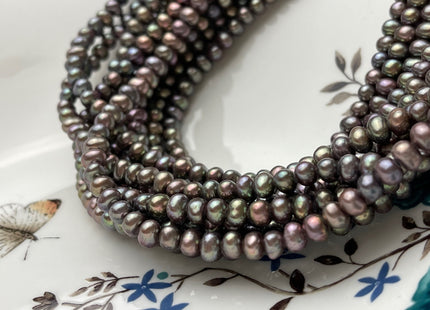 5-5.5 mm AA Metallic Brown Color Potato Freshwater Pearl Beads Genuine Cultured Freshwater Pearl Beads Brown Potato Pearls 95 Pieces #P1529