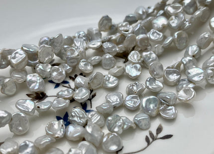 7x8-9 mm B Grade Natural White Top Drilled Keshi Freshwater Pearl Beads Rare Dancing Keshi Genuine Pearl Beads 70 Pieces #P1539