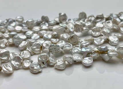 7x8-9 mm B Grade Natural White Top Drilled Keshi Freshwater Pearl Beads Rare Dancing Keshi Genuine Pearl Beads 70 Pieces #P1539