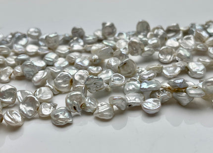 7x8-9 mm B Grade Natural White Top Drilled Keshi Freshwater Pearl Beads Rare Dancing Keshi Genuine Pearl Beads 70 Pieces #P1539