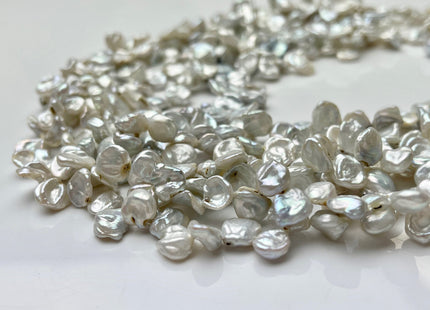 7x8-9 mm B Grade Natural White Top Drilled Keshi Freshwater Pearl Beads Rare Dancing Keshi Genuine Pearl Beads 70 Pieces #P1539