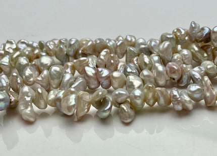 7-8x10 mm Natural White Pink Mixed Keshi Freshwater Pearl Beads Rare Top Drilled Genuine Keshi Freshwater Pearls Grade B #P1556
