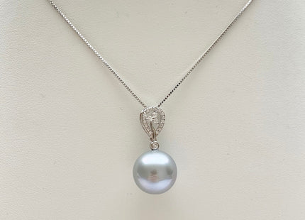 One Piece 925 Sterling Silver Pendant Setting Finding For Half Drilled Pearl Genuine Sterling Silver W/CZ Tear Drop Shape Pendant #10057