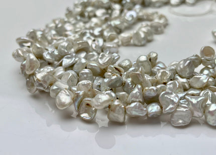 7x9 mm Natural White Mixed Keshi Freshwater Pearl Beads Rare Top Drilled Genuine Keishi Freshwater Pearls Grade C #P1559