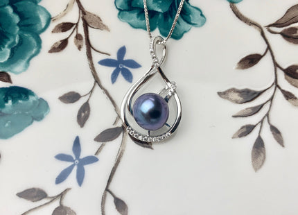One Piece 925 Sterling Silver/Gold Pendant Setting Findings For Half Drilled Pearls Spiral Teardrop Design Pearl Mounting DIY Jewelry #10193