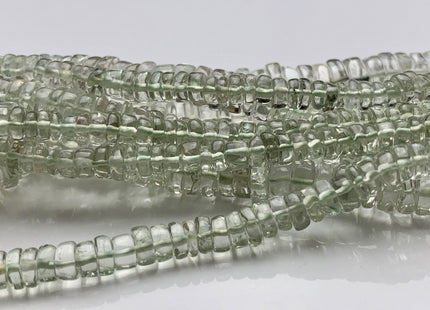 5mm 6mm 7mm 8mm 100% All Natural Smooth Heishi Translucent Green Amethyst Gemstone Beads Genuine Natural Amethyst Bead 8 Inches Strand #3707