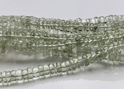 5mm 6mm 7mm 8mm 100% All Natural Smooth Heishi Translucent Green Amethyst Gemstone Beads Genuine Natural Amethyst Bead 8 Inches Strand #3707