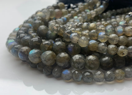 5mm 6mm 8mm 10mm AAA Faceted Round Natural Color Labradorite Beads Natural Blue Flash Color Faceted Top Quality Labradorite 8 Inches #3710