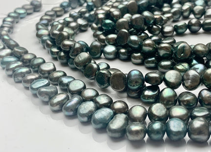 8x10 mm AA Rare Grayish Green Color Freshwater Nugget Pearl Beads Genuine Smooth Potato Nugget Freshwater Pearls #P1607