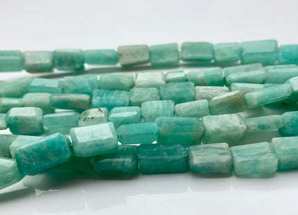 7-10x10-18mm 100% All Natural Amazonite Gemstone Beads Faceted Nugget Shape Genuine Quality Aqua Blue Green Amazonite Bead 8 Inches #3748
