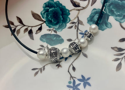 One Piece 8-12 mm 925 Sterling Silver Tibetan Style Silver Spacer Ball Genuine Sterling Silver Spacer Bali Large Hole Antique Beads #10223