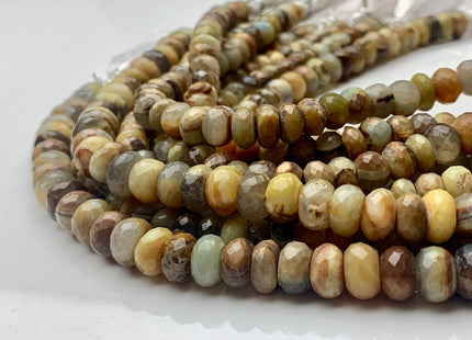 6mm 8mm 9mm Natural AAA Yellow Jasper Beads Faceted Rondelle Quality Yellow Brown Green Jasper Beads 8 inches Strand #3739