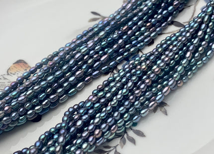 2x3-4 mm AAA Rainbow Peacock Color Rice Tiny Seed Freshwater Pearls High Luster Seed Freshwater Pearls Genuine Top Quality Pearls #P1589