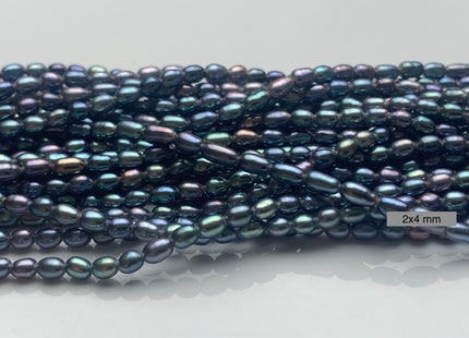 2x3-4 mm AAA Rainbow Peacock Color Rice Tiny Seed Freshwater Pearls High Luster Seed Freshwater Pearls Genuine Top Quality Pearls #P1589