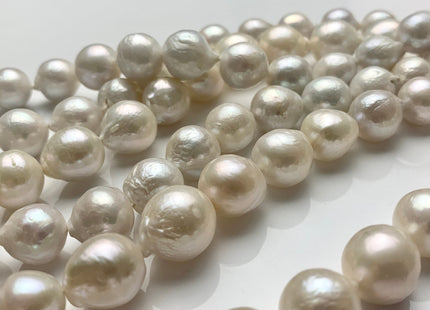 10x13-13x15mm Natural White High Luster Edison Baroque Freshwater Pearl Beads Genuine Ivory/White Freshwater Edison Pearl #P1592