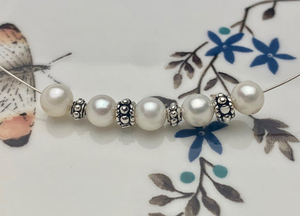 3 Piece 2.5x4mm or 3x5mm 925 Sterling Silver Tibetan Style Silver Spacer Genuine Sterling Silver Spacer Bali Antique Tube Beads #10221