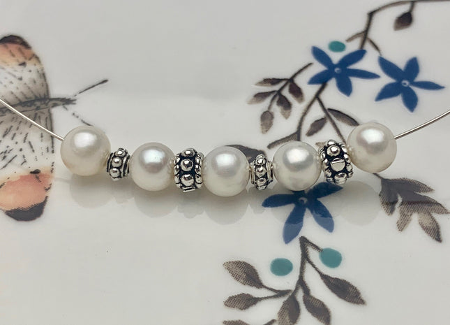 3 Piece 2.5x4mm or 3x5mm 925 Sterling Silver Tibetan Style Silver Spacer Genuine Sterling Silver Spacer Bali Antique Tube Beads #10221