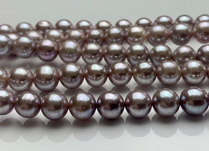 8mm AAA Very Rare Extra Shiny Natural Mauve Pink Round Freshwater Pearl Genuine Natural Pearl Beads High Luster Bridal Pearls #P1633
