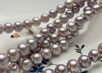 8mm AAA Very Rare Extra Shiny Natural Mauve Pink Round Freshwater Pearl Genuine Natural Pearl Beads High Luster Bridal Pearls #P1633