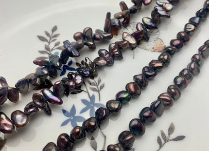 4x8mm Or 6-7mm AAA Peacock Color Keshi Freshwater Nugget Pearl Beads Center Drilled Keshi Nuggets Genuine Peacock Freshwater Pearl #P1619