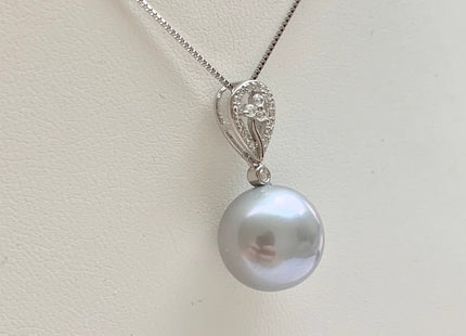 One Piece 925 Sterling Silver Pendant Setting Finding For Half Drilled Pearl Genuine Sterling Silver W/CZ Tear Drop Shape Pendant #10057